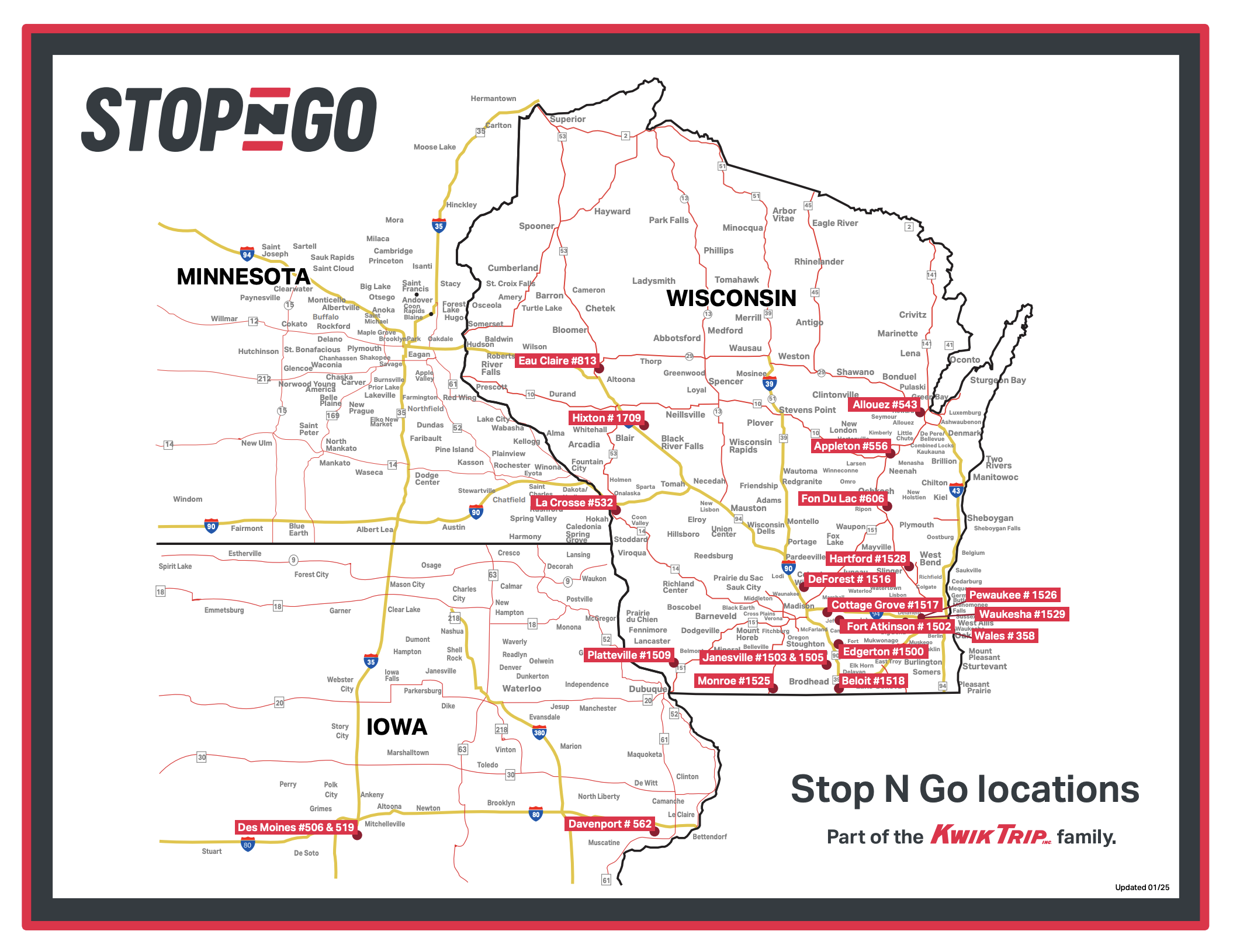stop n go locations map